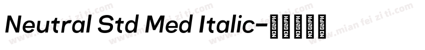Neutral Std Med Italic字体转换